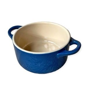 NWOT Le Creuset Stoneware Marseille Blue Mini Coquette Casserole
